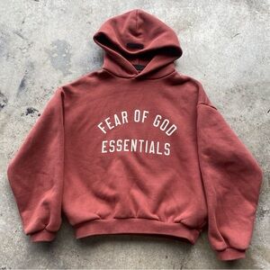Fear of God Essentials Brick Red Hoodie